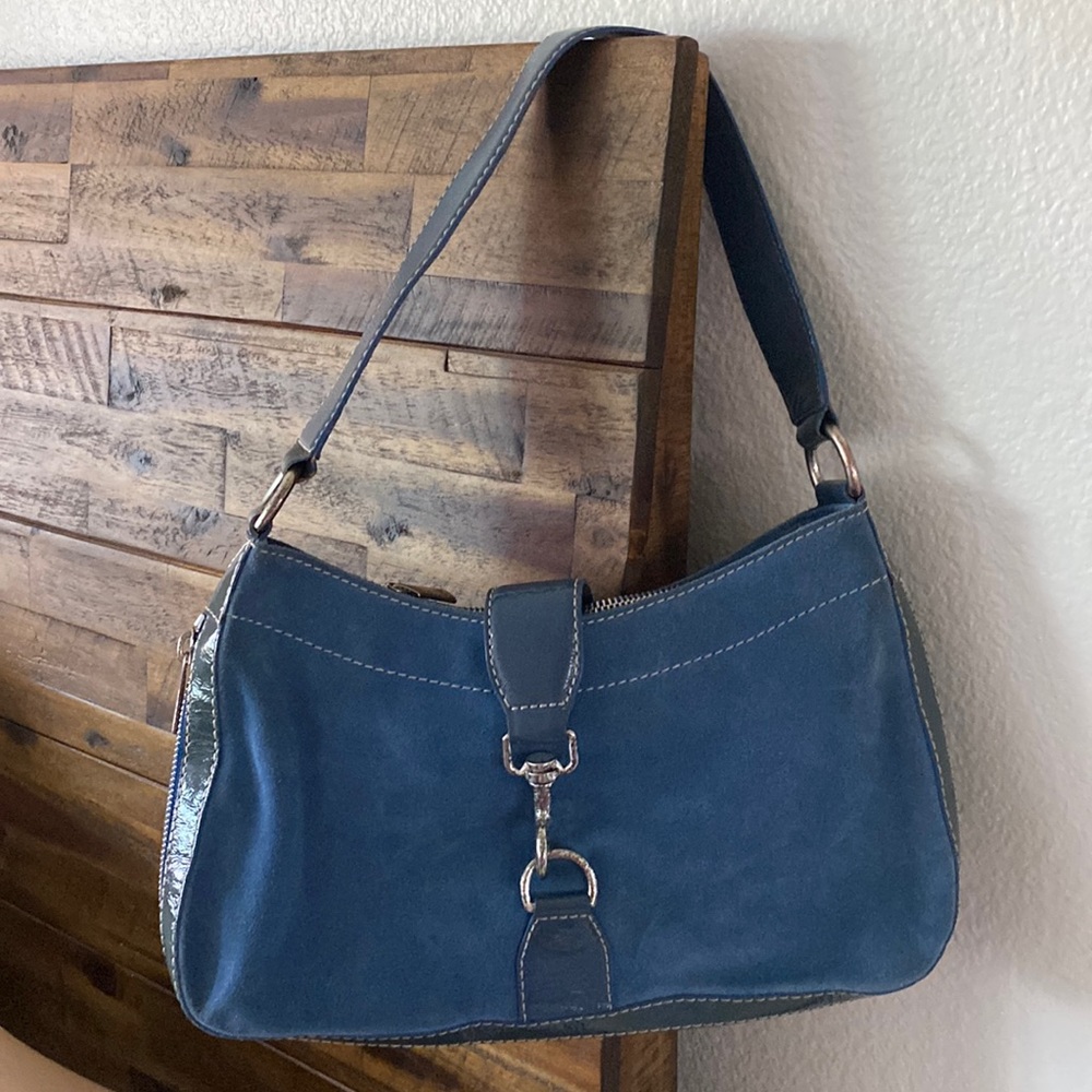 Michael Kors Blue Suede Purse
